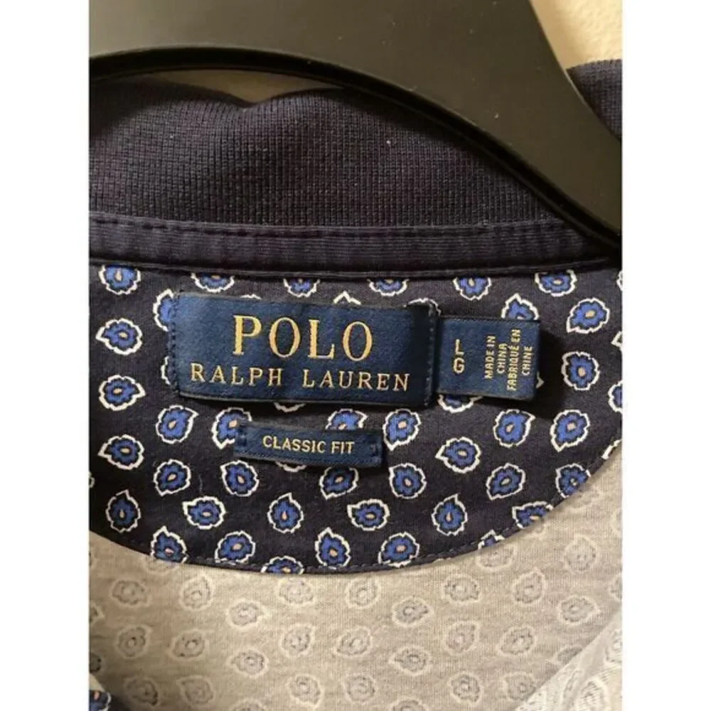 Lot of 2 Polo Ralph Lauren‎ Polo Shirts Short Sleeve Cotton Sz L Blue Preppy